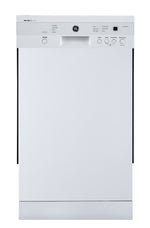 GE White 18" Built-In Dishwasher - GBF180SGMWW