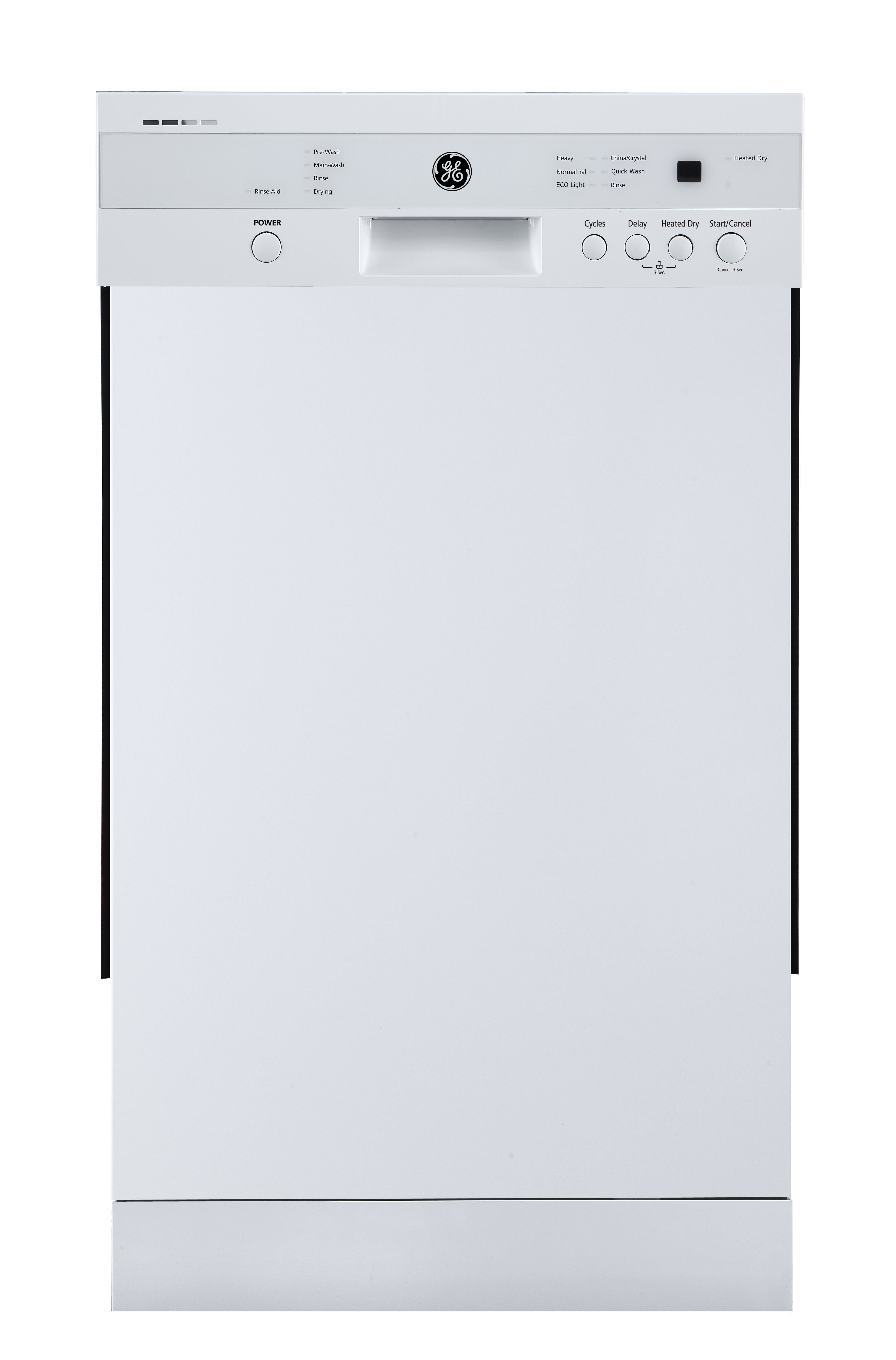 GE White 18" Built-In Dishwasher - GBF180SGMWW
