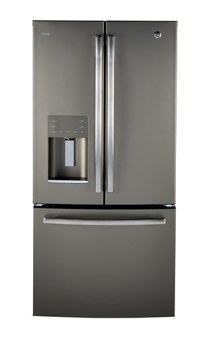 GE Profile Réfrigérateur 17,5 pi³ porte à 2 battants ardoise PYE18HMLKES
