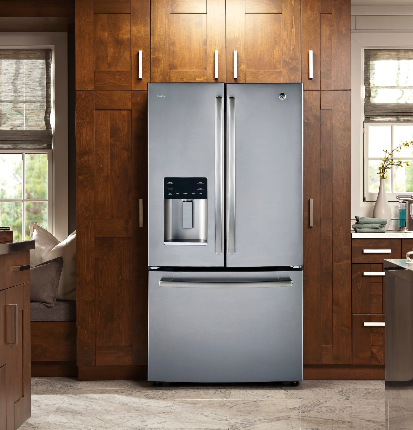 GE Profile Stainless Steel French Door Refrigerator (17.5 Cu. Ft.) - PYE18HSLKSS