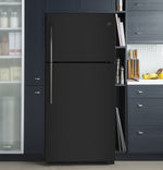 GE 29.75" 18 Cu. Ft. Black Top-Freezer Refrigerator - GTE18FTLKBB