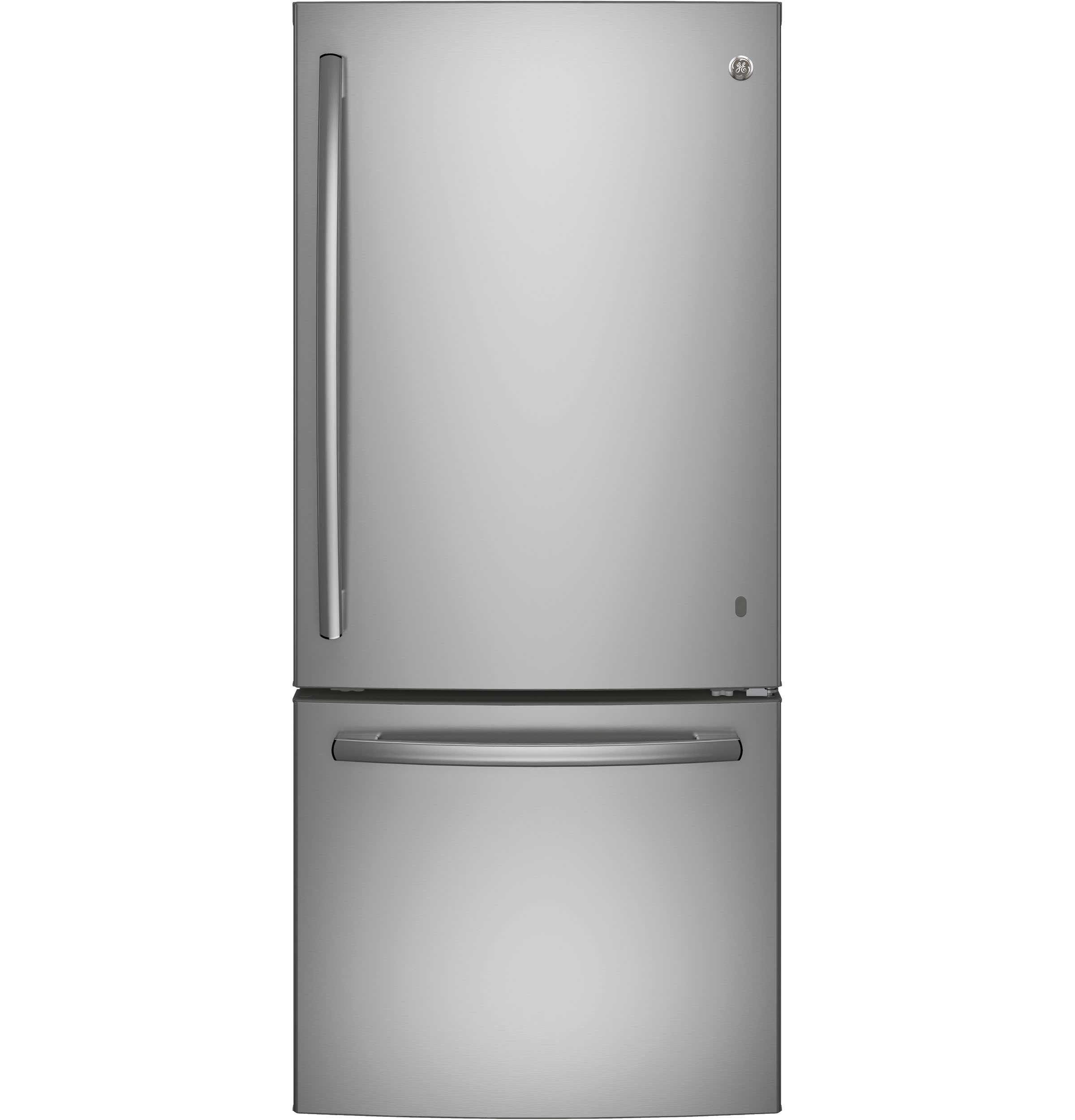GE 30" 20.9 Cu. Ft. Fingerprint Resistant Stainless Bottom-Freezer Refrigerator - GDE21DYRKFS