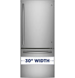 GE 30" 20.9 Cu. Ft. Fingerprint Resistant Stainless Bottom-Freezer Refrigerator - GDE21DYRKFS
