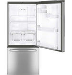 GE 30" 20.9 Cu. Ft. Fingerprint Resistant Stainless Bottom-Freezer Refrigerator - GDE21DYRKFS