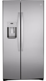 GE 35.75" 21.8 Cu. Ft. Stainless Steel Counter-Depth Side-by-Side Refrigerator - GZS22IYNFS