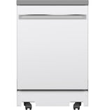 GE White Portable 24" Dishwasher- GPT225SGLWW