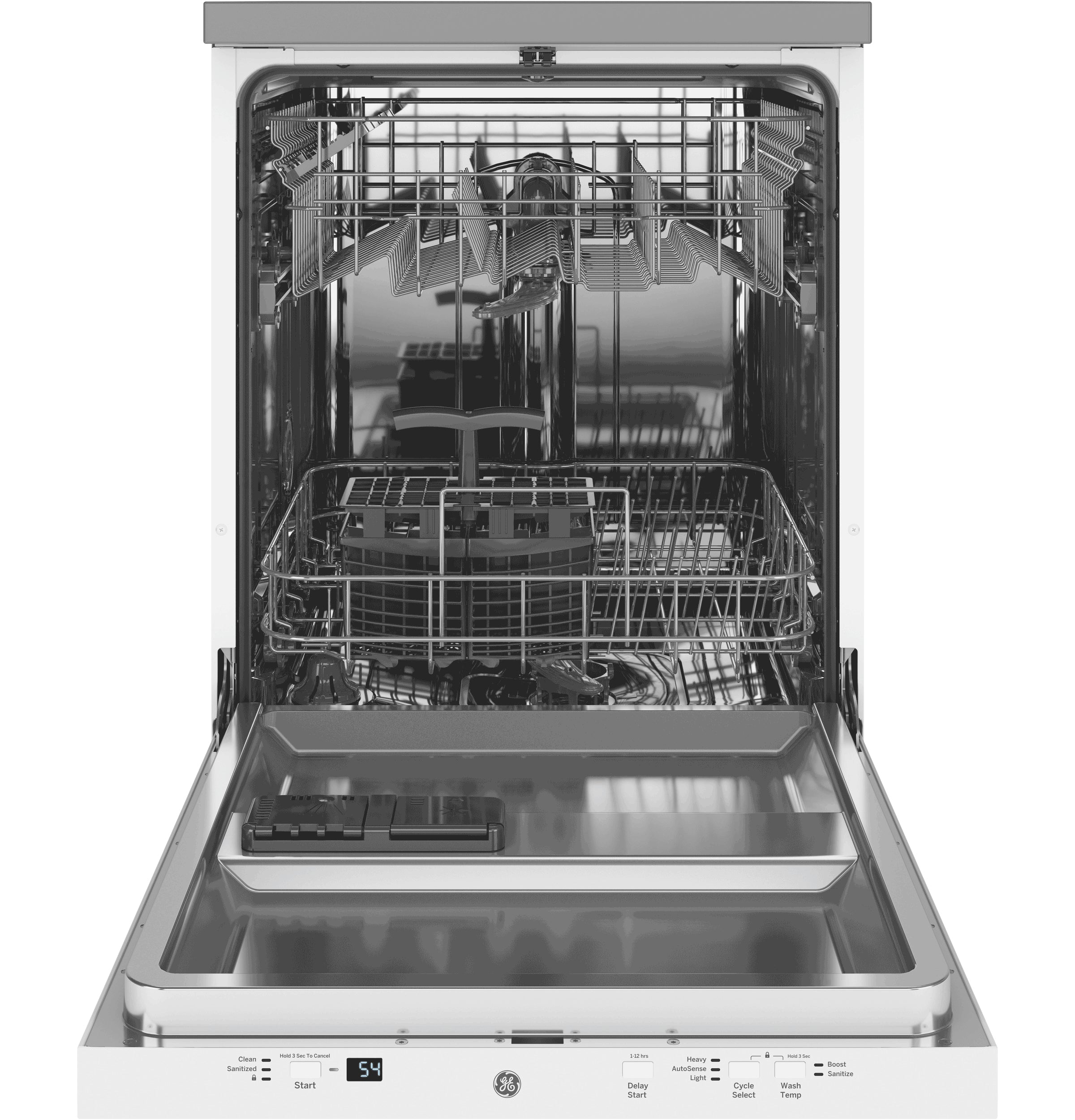 GE White Portable 24" Dishwasher- GPT225SGLWW