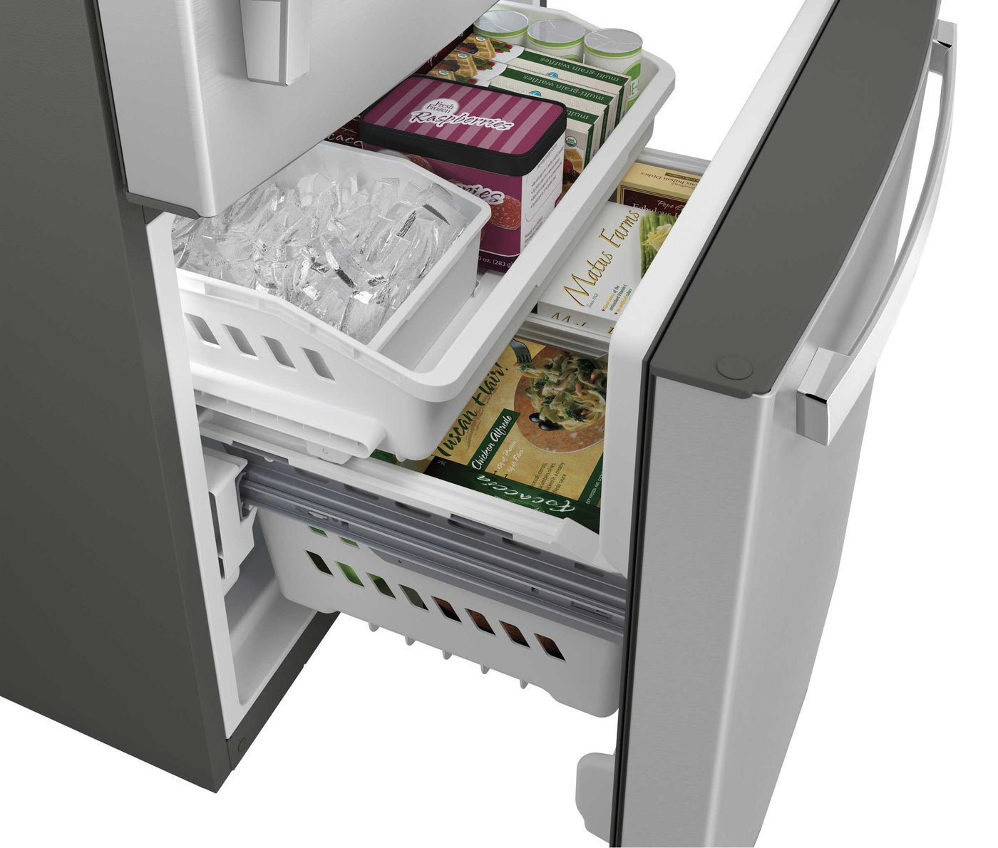 GE Fingerprint Resistant Stainless 33" Bottom-Mount Refrigerator (24.9 cu ft)- GDE25EYKFS