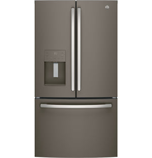 GE Réfrigérateur 25,6 pi³ porte à 2 battants ardoise GFE26JMMES