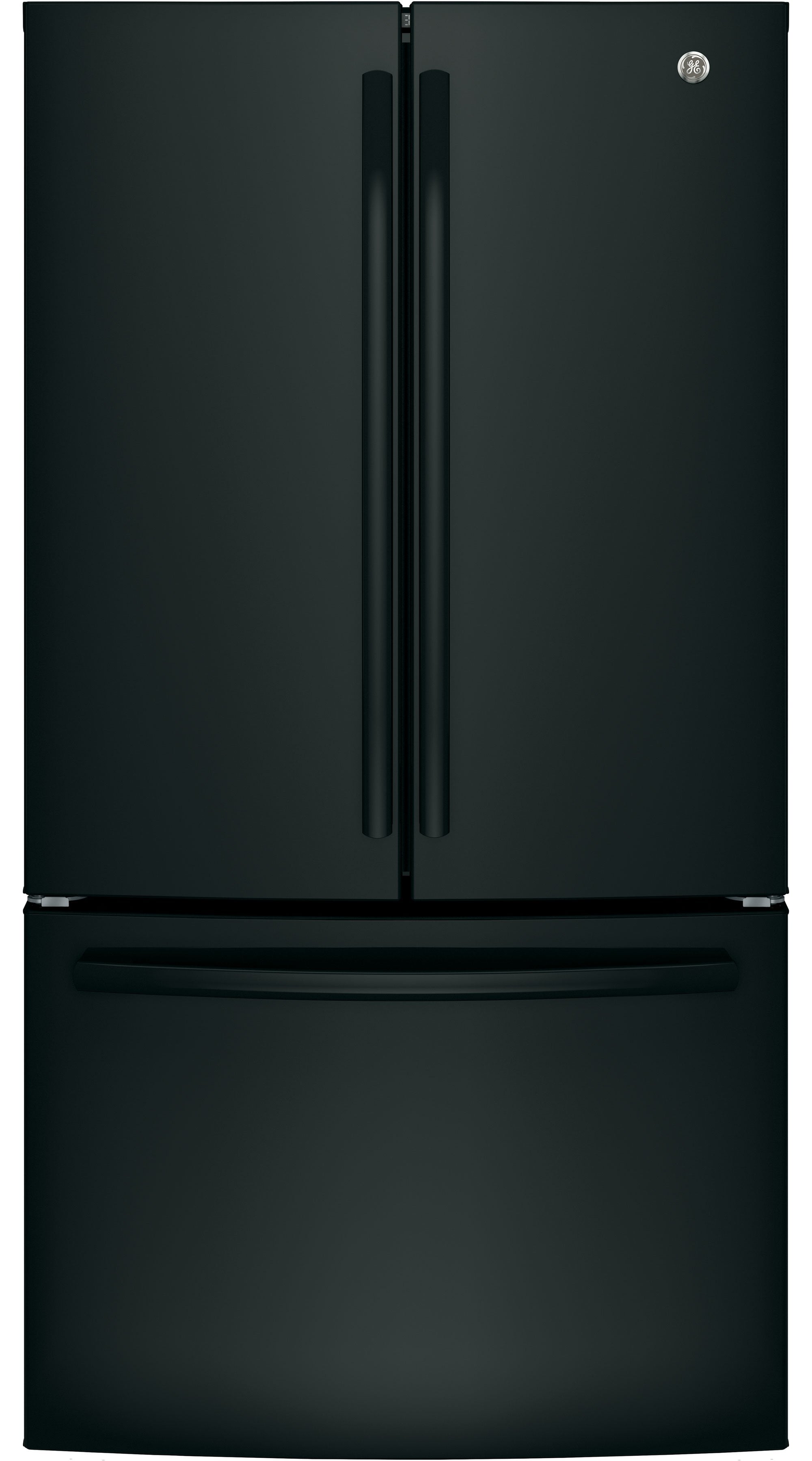 GE 36" 27 Cu. Ft. Black French Door Refrigerator - GNE27JGMBB
