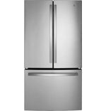 GE 35.75" 26.7 Cu. Ft. Fingerprint Resistant Stainlees Steel French Door Refrigerator - GNE27JYMFS