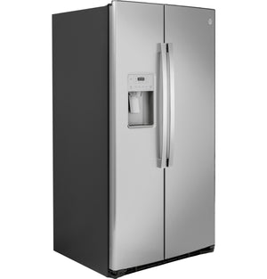 GE Réfrigérateur 25,1 pi³ côte-à-côte acier inoxydable GSS25IYNFS