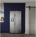 GE 35.75" 25.1 Cu. Ft. Stainless Steel Side-By-Side Refrigerator - GSS25IYNFS