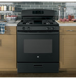 GE Black Freestanding Gas Range (5.0 Cu. Ft.) - JCGBS60DEKBB