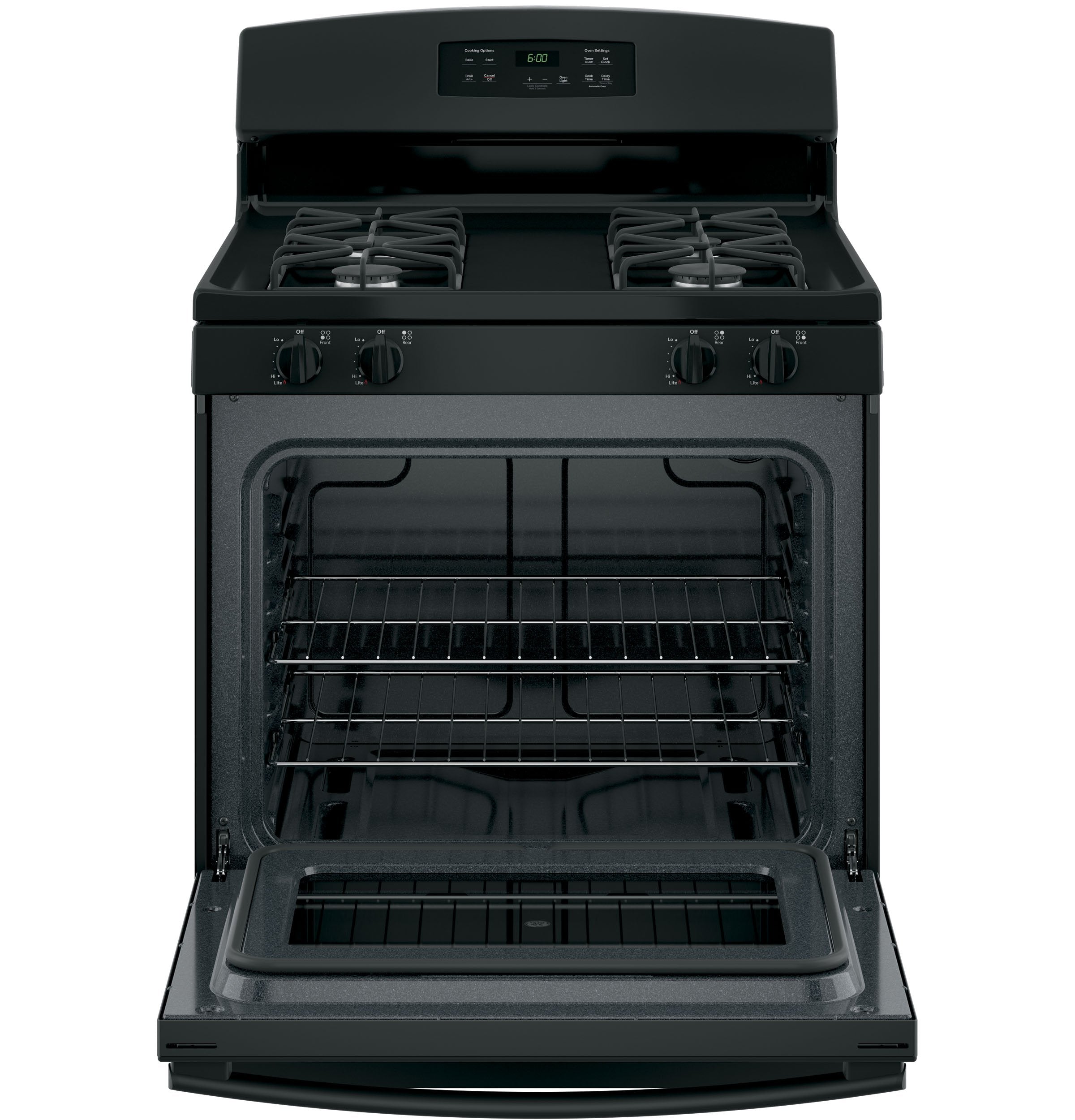 GE Black Freestanding Gas Range (5.0 Cu. Ft.) - JCGBS60DEKBB