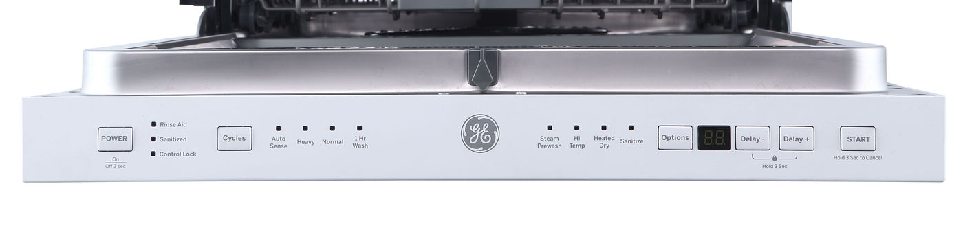 GE White 24" Built-In Top Control Dishwasher - GBP534SGPWW