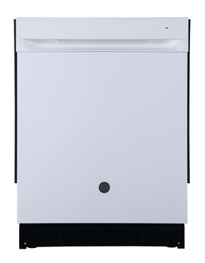 GE Lave-vaisselle encastré 24 po avec commandes sur le dessus blanc GBP534SGPWW