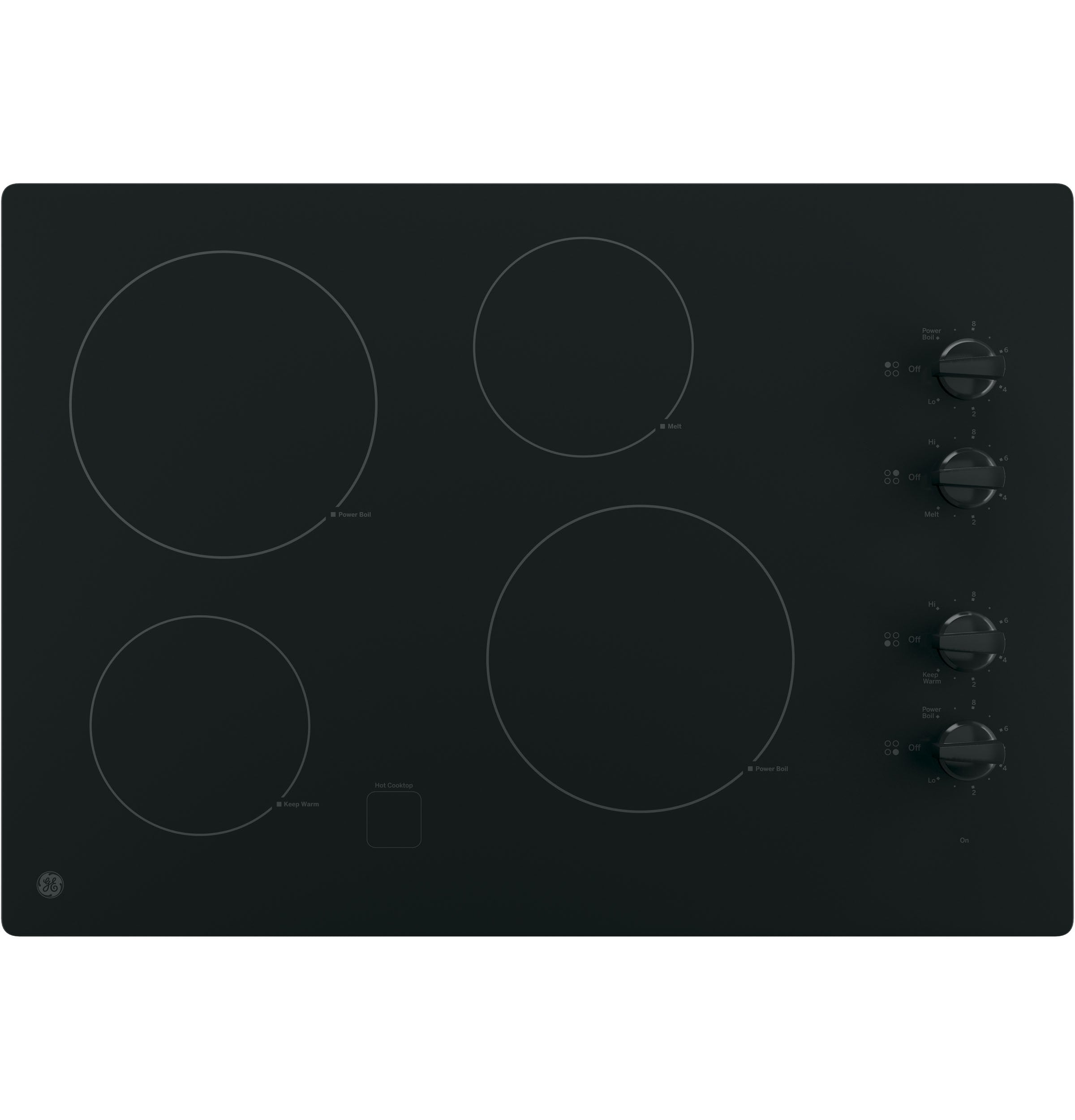 GE Black on Black 30" Electric Cooktop - JP3030DJBB