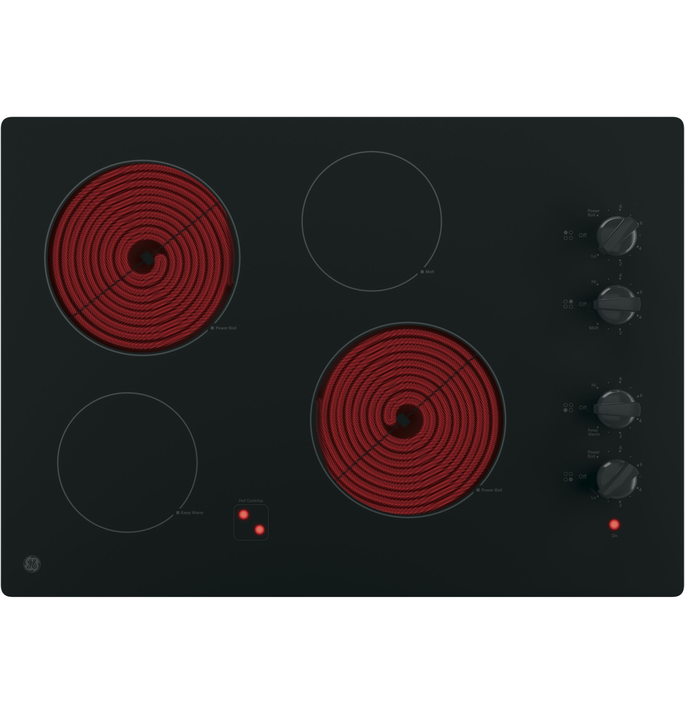 GE Black on Black 30" Electric Cooktop - JP3030DJBB