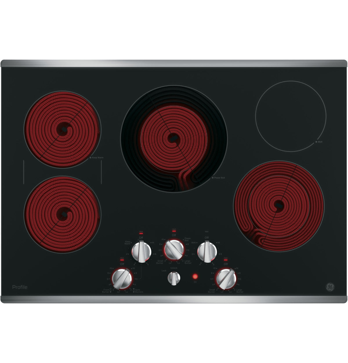 GE Profile Stainless Steel 30" Electric Cooktop - PP7030SJSS