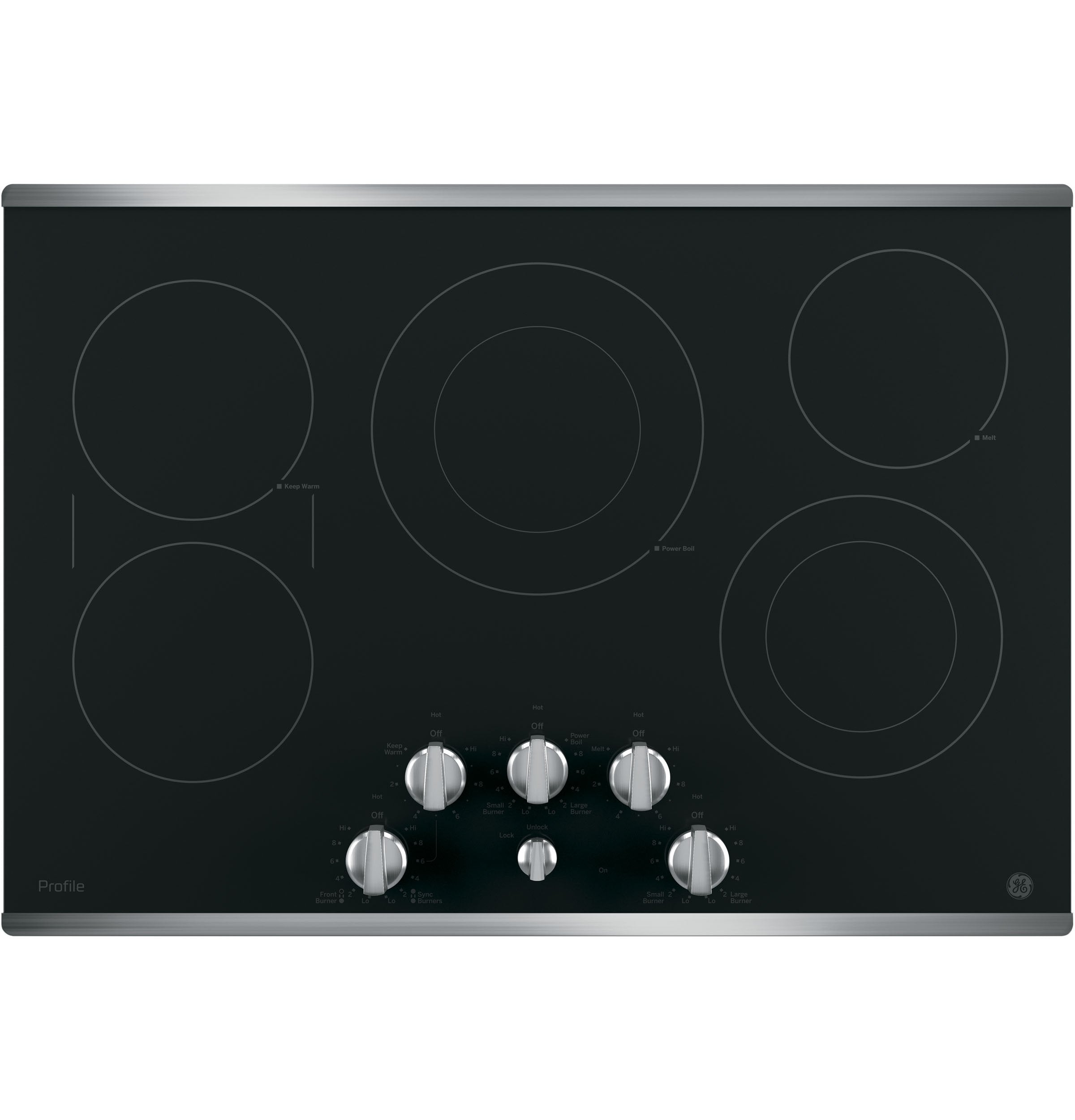 GE Profile Stainless Steel 30" Electric Cooktop - PP7030SJSS