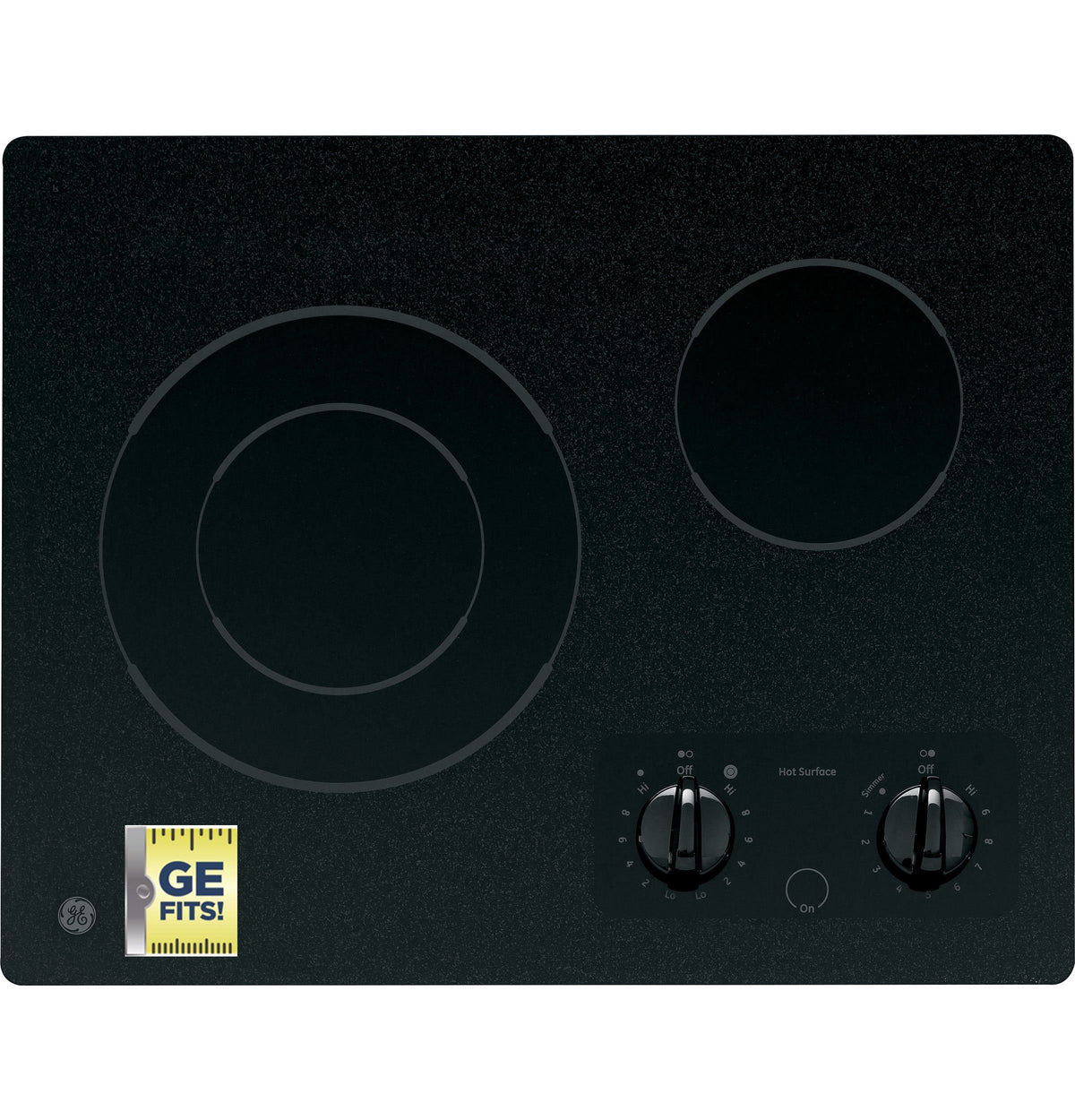 GE Black on Black 21" Radiant Cooktop - JP256BMBB