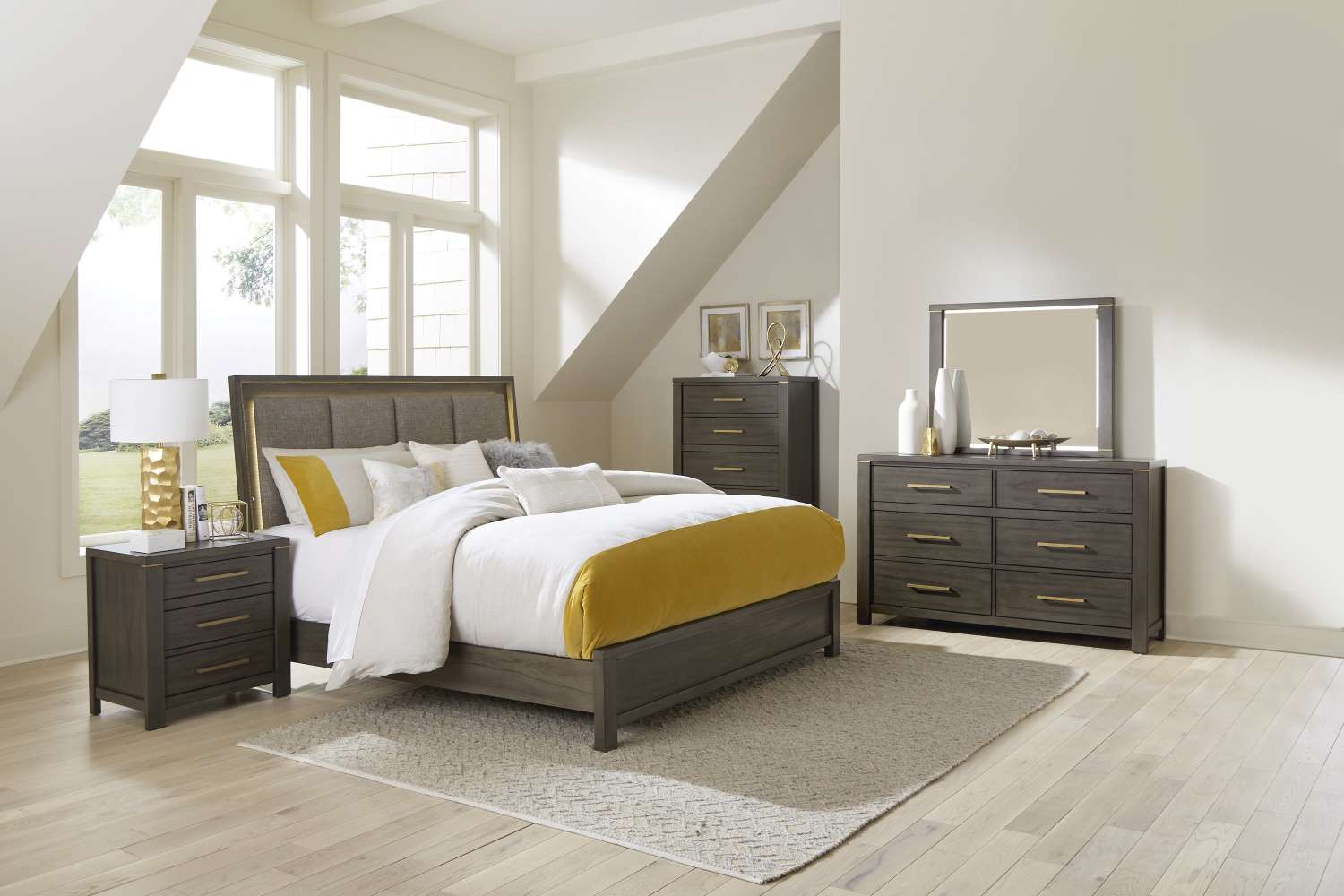 Amara Night Table - Greyish Brown