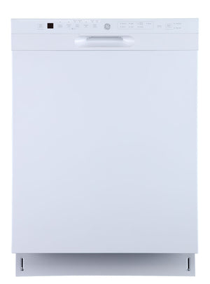 GE Lave-vaisselle encastré 24 po avec commandes à l’avant blanc GBF655SGPWW