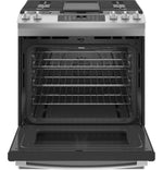 GE Stainless Steel 30" Slide-In Gas Convection Range with Air Fry (5.6 Cu. Ft.) - JCGS760SPSS