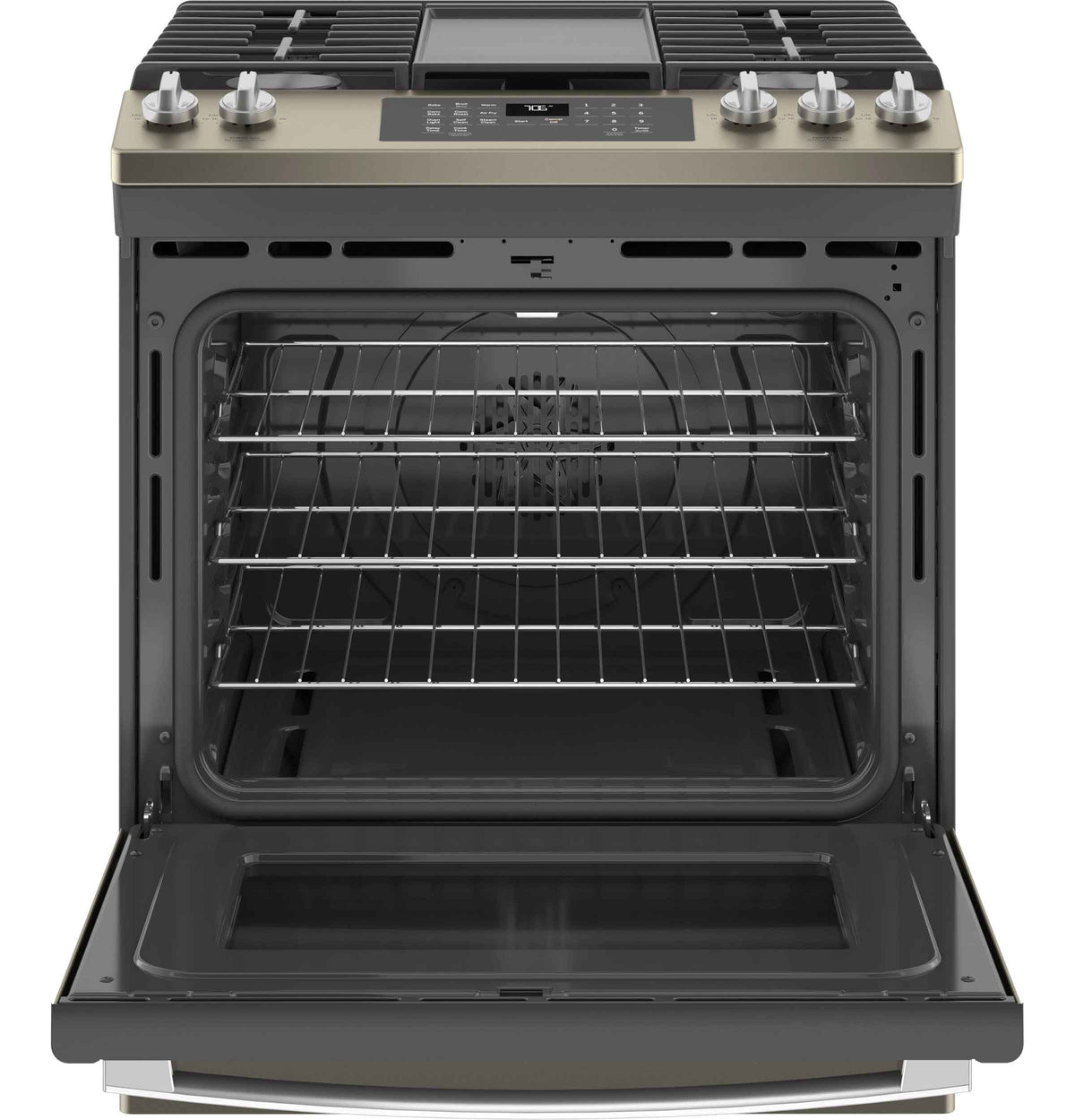 GE Slate 30" Slide-In Gas Convection Range with Air Fry (5.6 Cu. Ft.) - JCGS760EPES