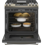 GE Slate 30" Slide-In Gas Convection Range with Air Fry (5.6 Cu. Ft.) - JCGS760EPES