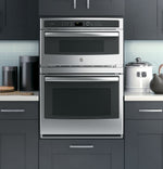 GE Profile Stainless Steel 30" Built-In Combination Convection Microwave/True European Convection Oven - PT7800SHSS