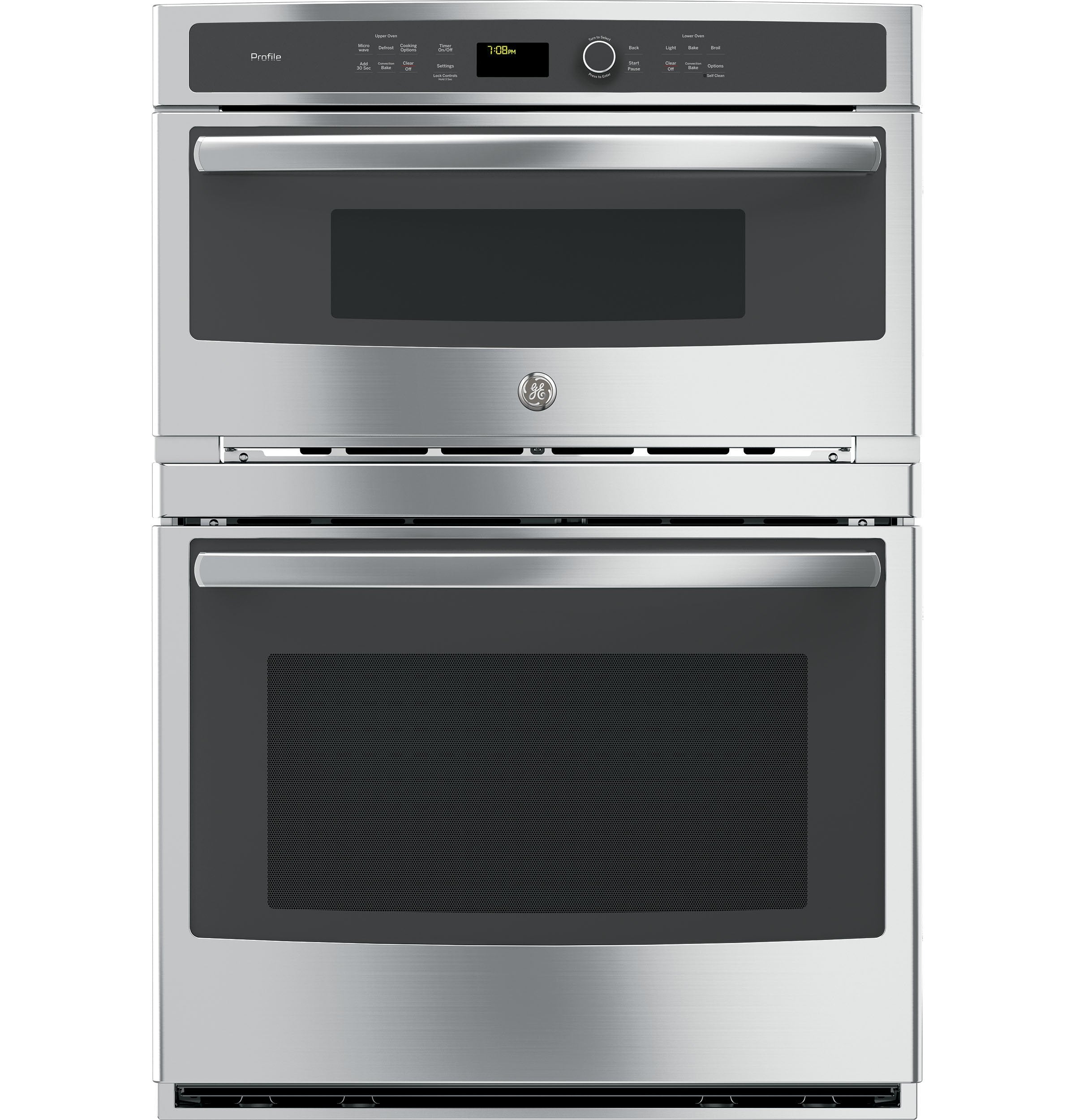 GE Profile Stainless Steel 30" Built-In Combination Convection Microwave/True European Convection Oven - PT7800SHSS