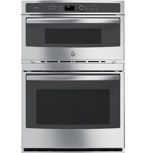GE Profile Combiné encastré four à convection véritable européenne/four micro-ondes à convection 30 po inox PT7800SHSS