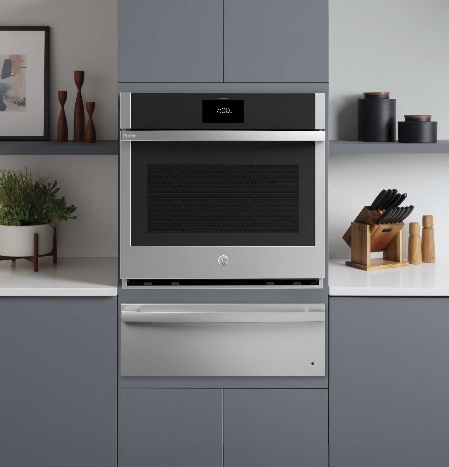 GE Profile 30in Stainless Steel Warming Drawer (1.9cu ft)- PTW9000SPSS