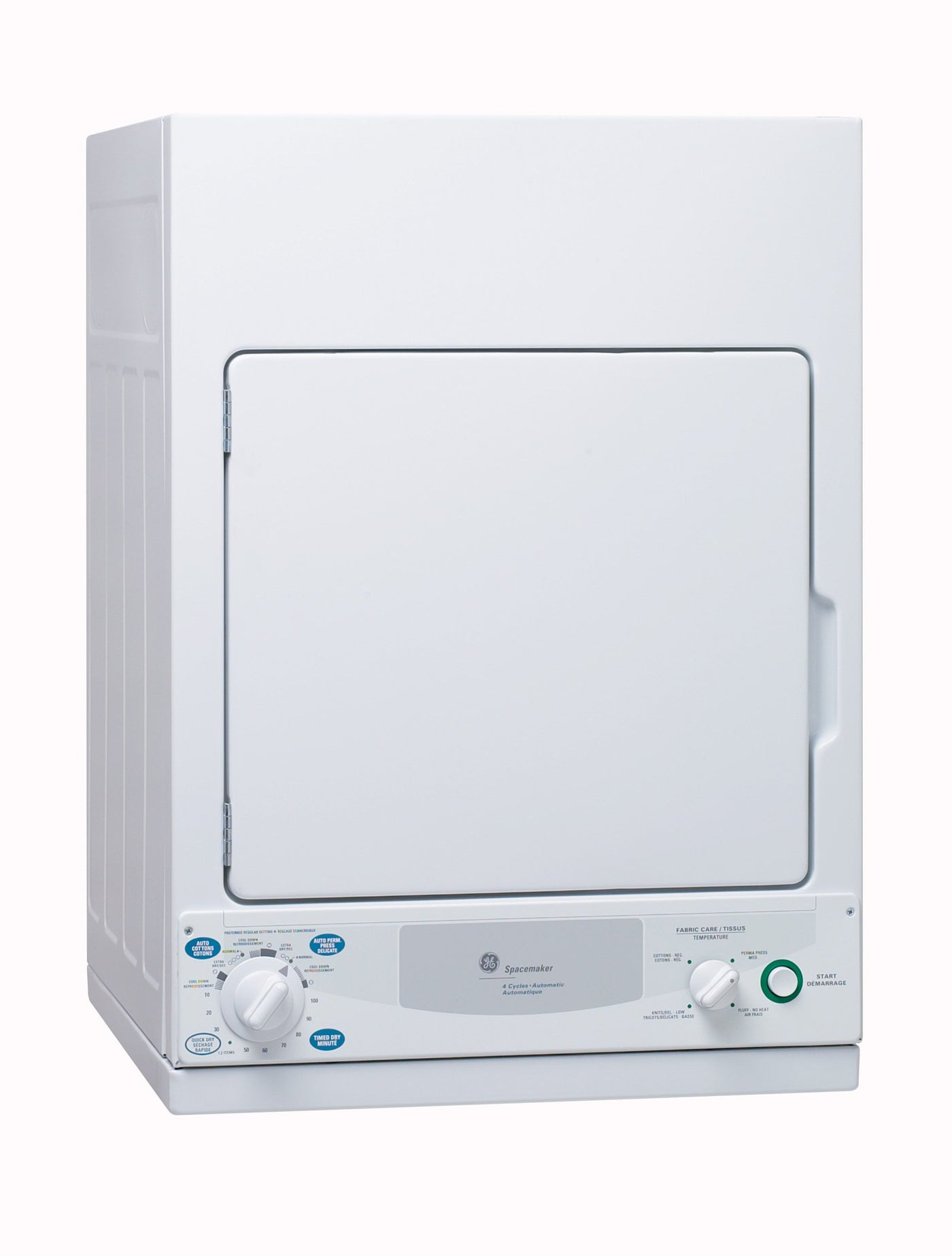 GE White Electric Dryer (3.6 Cu. Ft.) - PCKS443EBWW