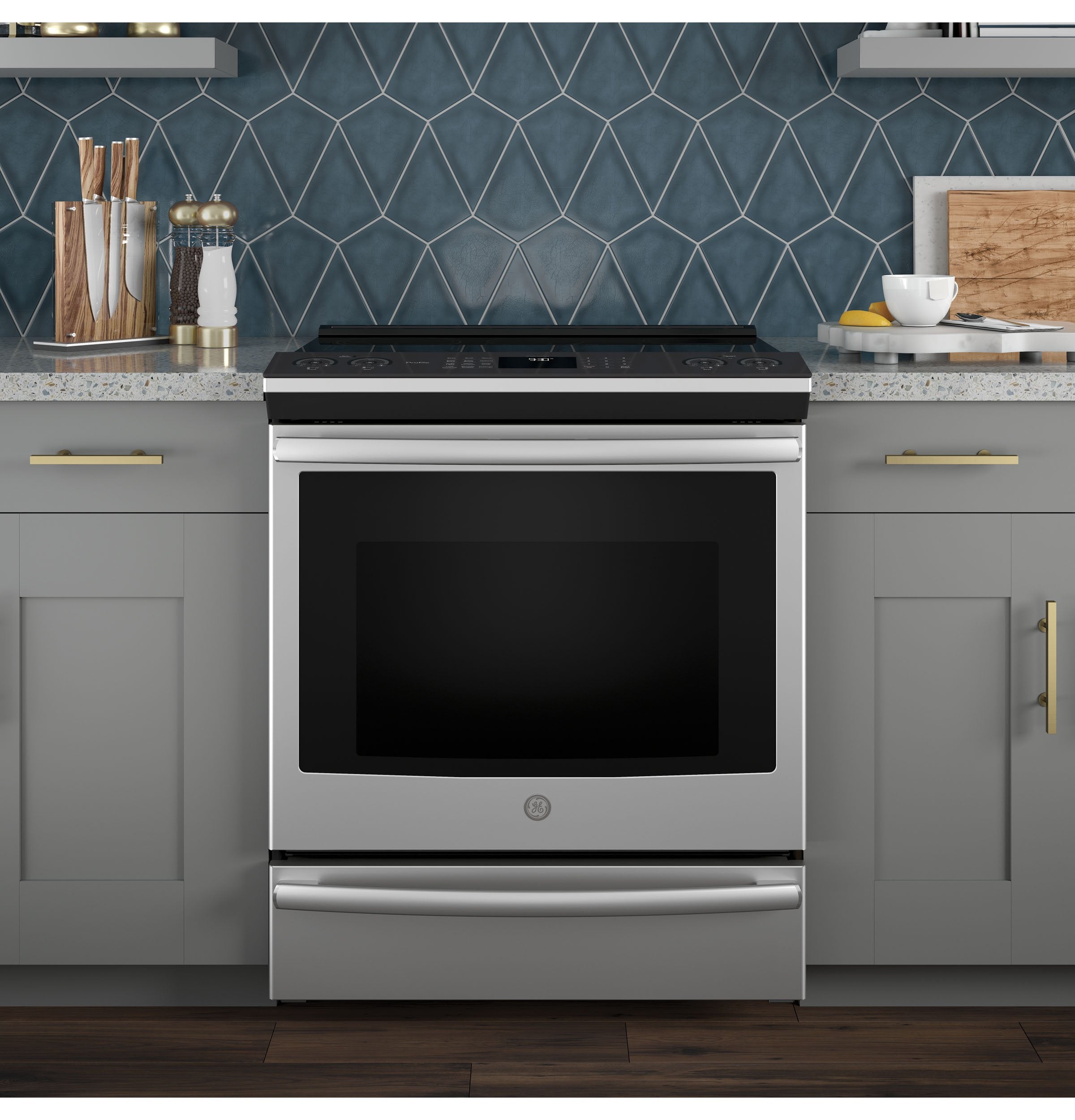GE Profile Stainless Steel Slide-In Induction Range (5.3 Cu. Ft.) - PCHS920SMSS