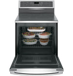 GE Profile Stainless Steel Freestanding Electric Induction Convection Range (6.2 Cu. Ft.) - PCHB920SMSS