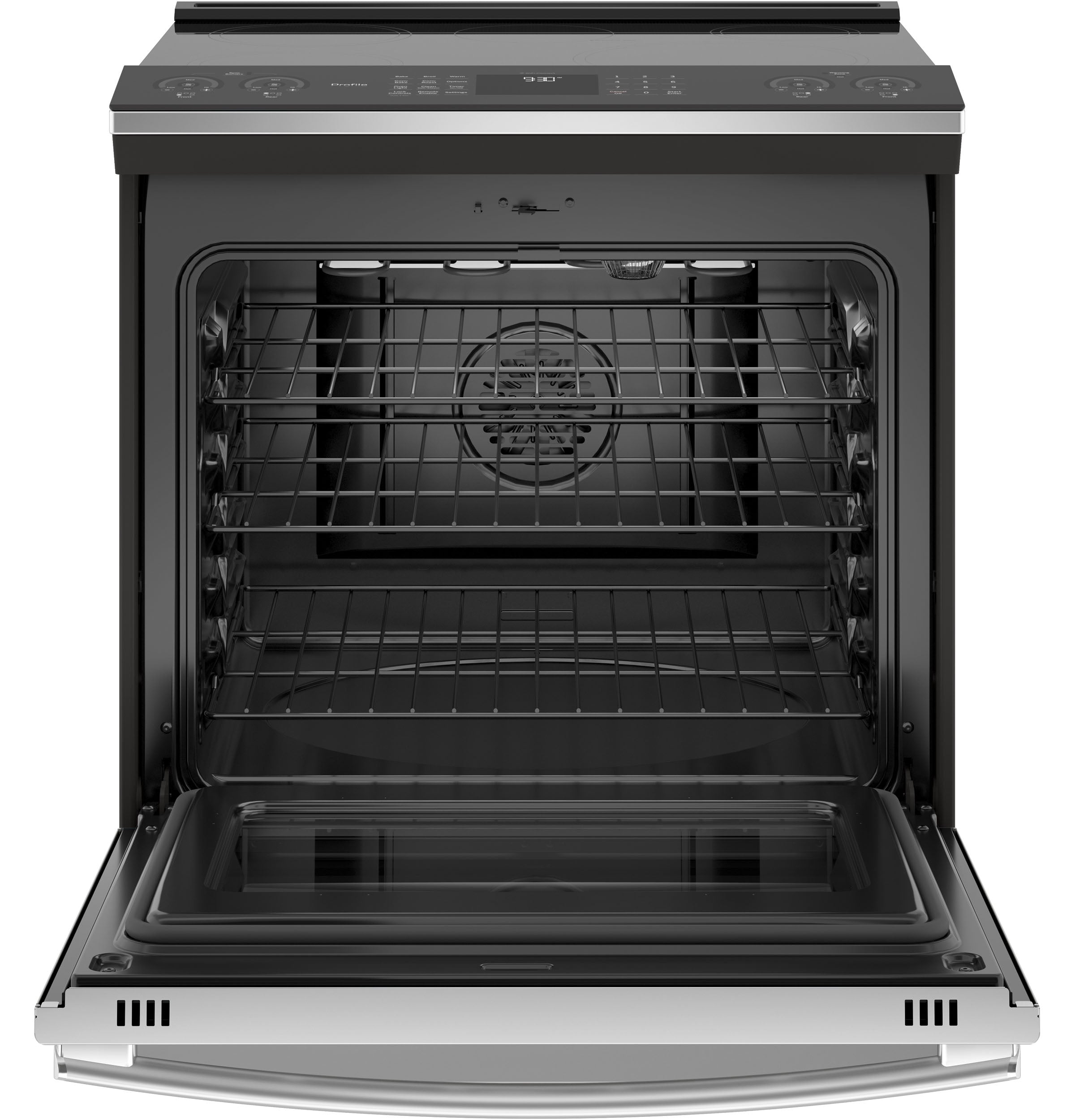 GE Profile Stainless Steel 30" Slide-In Induction Range (5.3 Cu. Ft.) - PCHS920YMFS