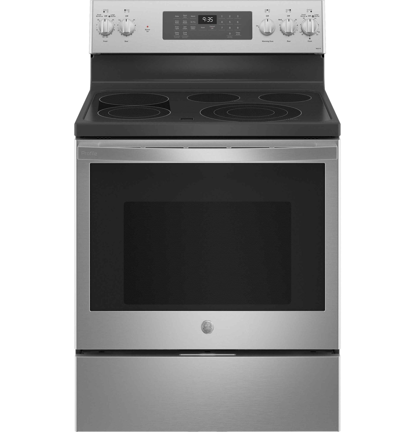 GE Profile Fingerprint Resistant Stainless Steel 30" Free Standing Electric Range with Air Fry (5.3 Cu.Ft) - PB935YPFS