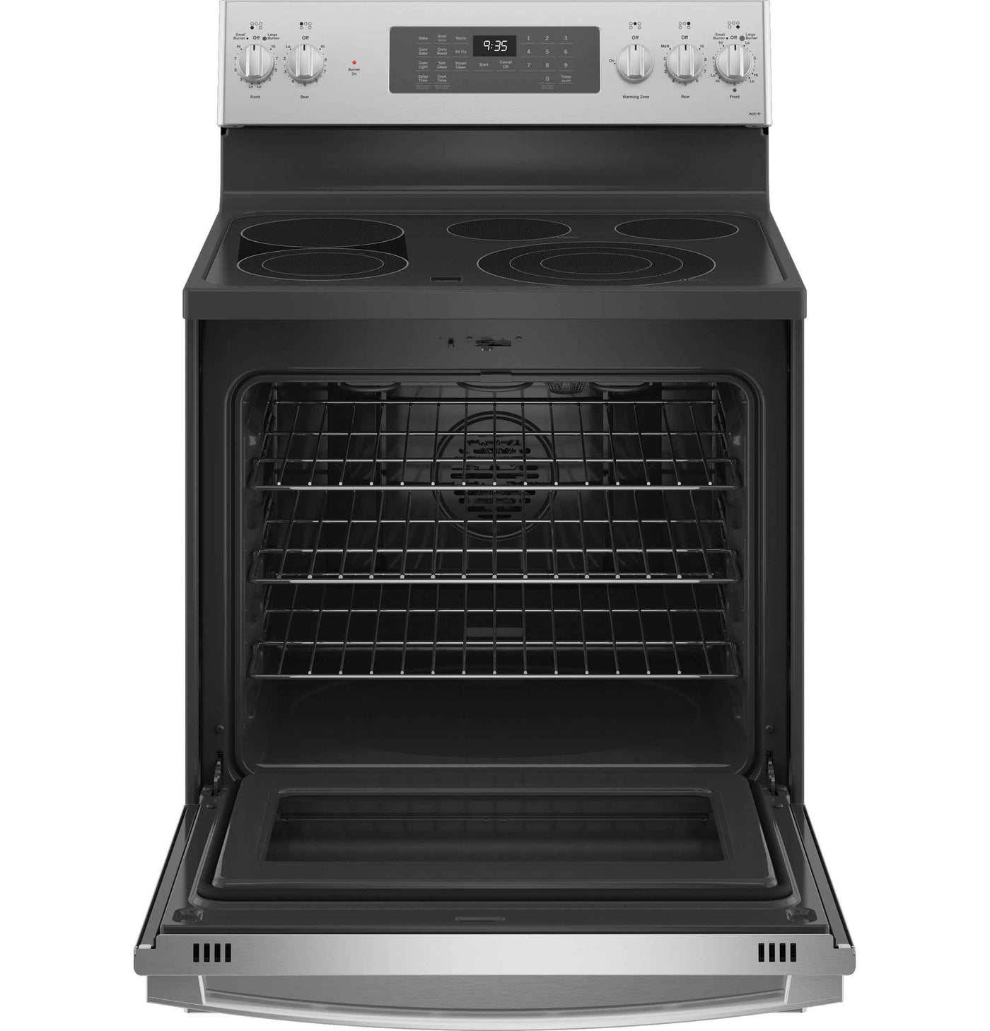 GE Profile Fingerprint Resistant Stainless Steel 30" Free Standing Electric Range with Air Fry (5.3 Cu.Ft) - PB935YPFS