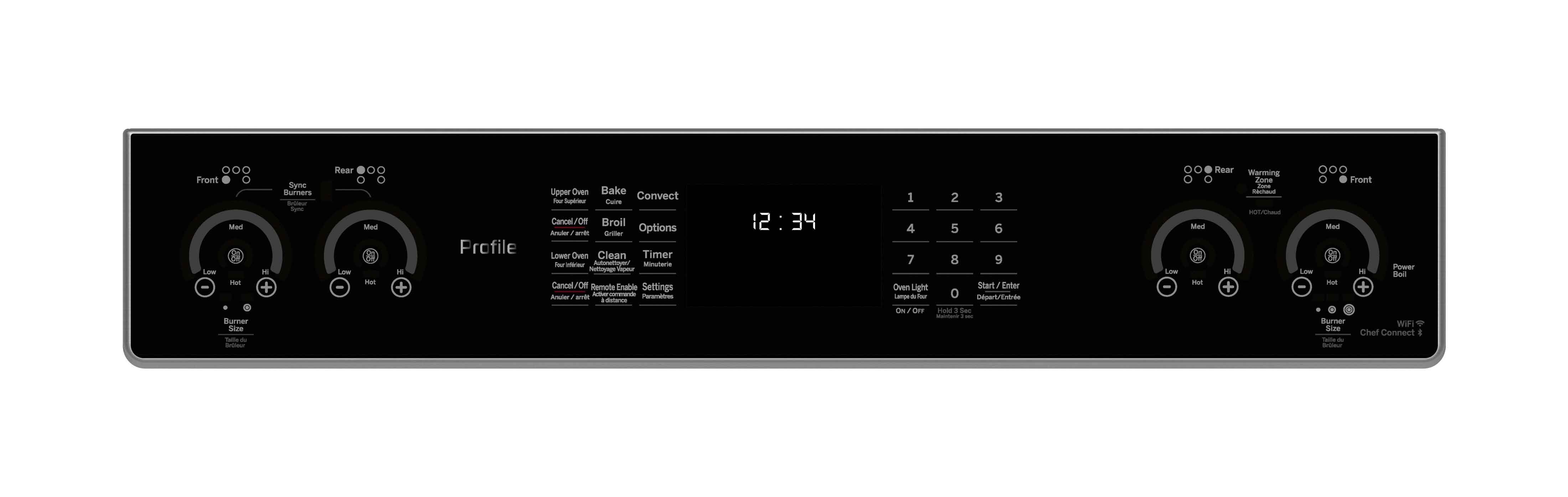 GE Profile Stainless Steel 30" Slide-In Electric Double Oven Range with Air Fry and Self Clean Racks (6.7 Cu. Ft.) - PCS980YMFS