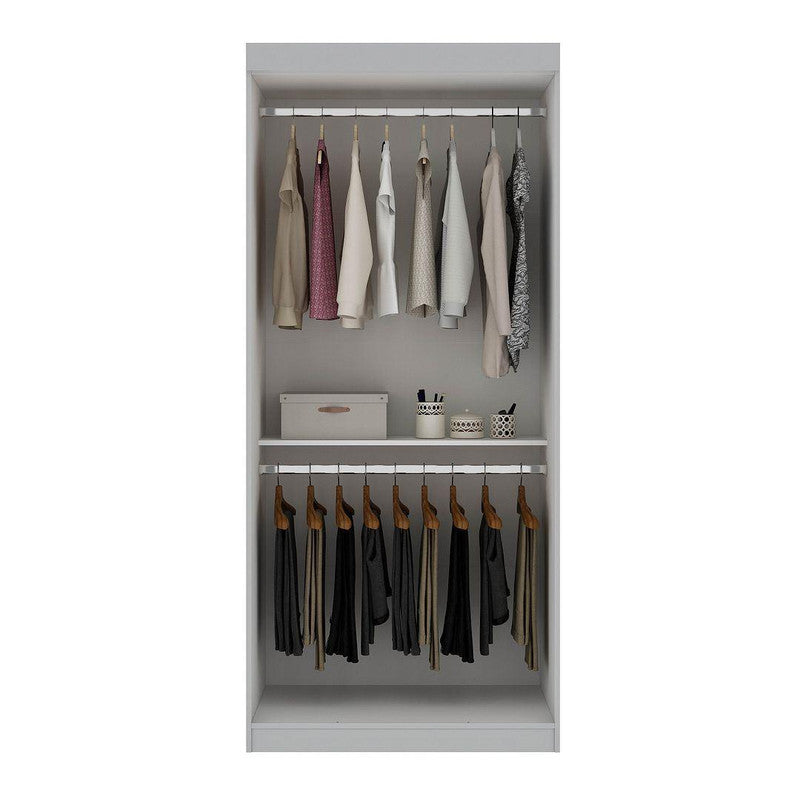 Oulu 36" Open Hanging Wardrobe - White