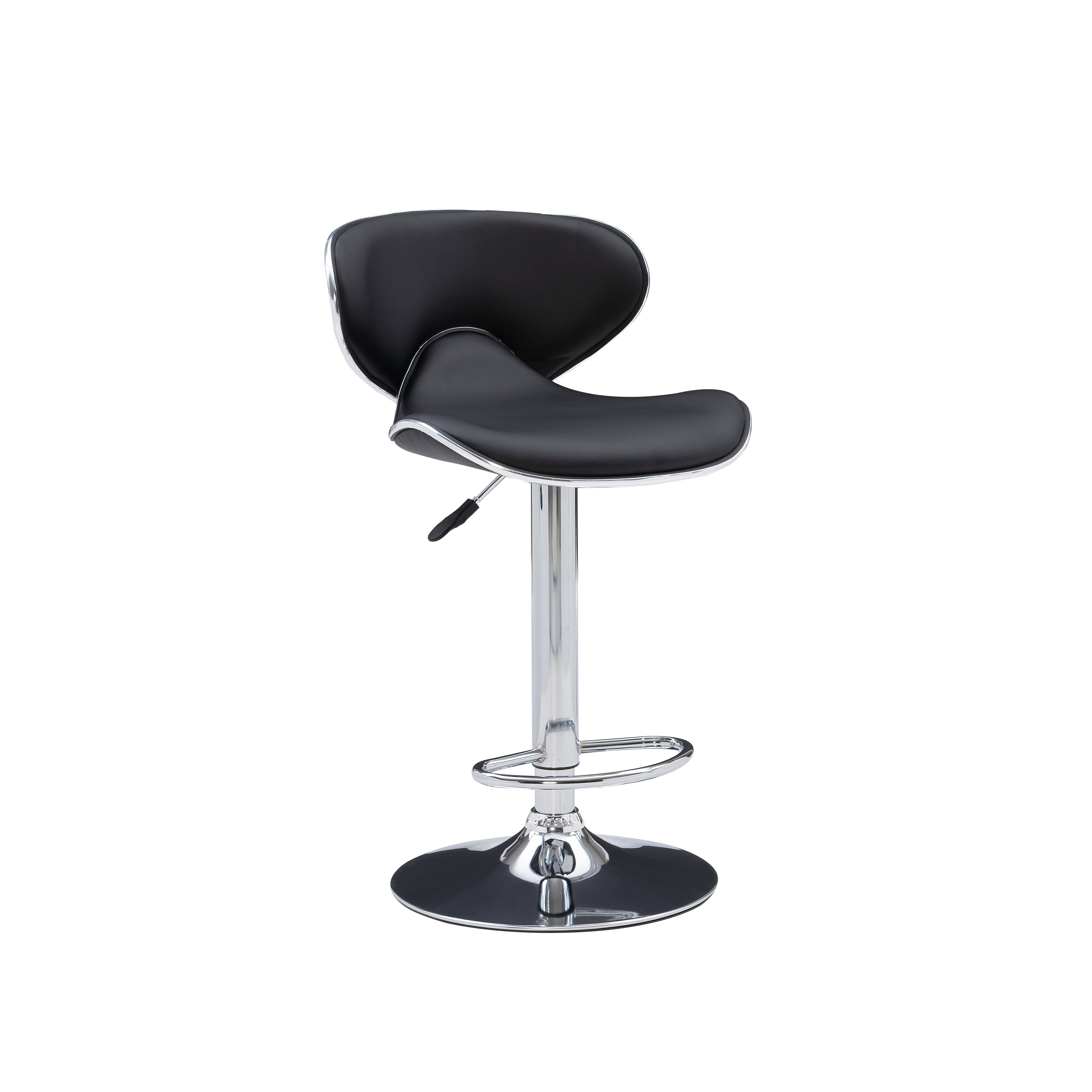Beldon Bar Height Stool - Black, Chrome