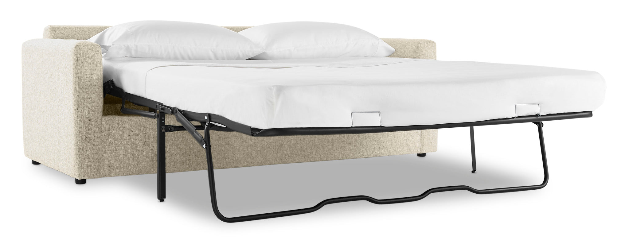 Harper Queen Sofa Bed with Innerspring Mattress - Cream