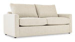 Harper Queen Sofa Bed with Memory Foam Mattress - Cream