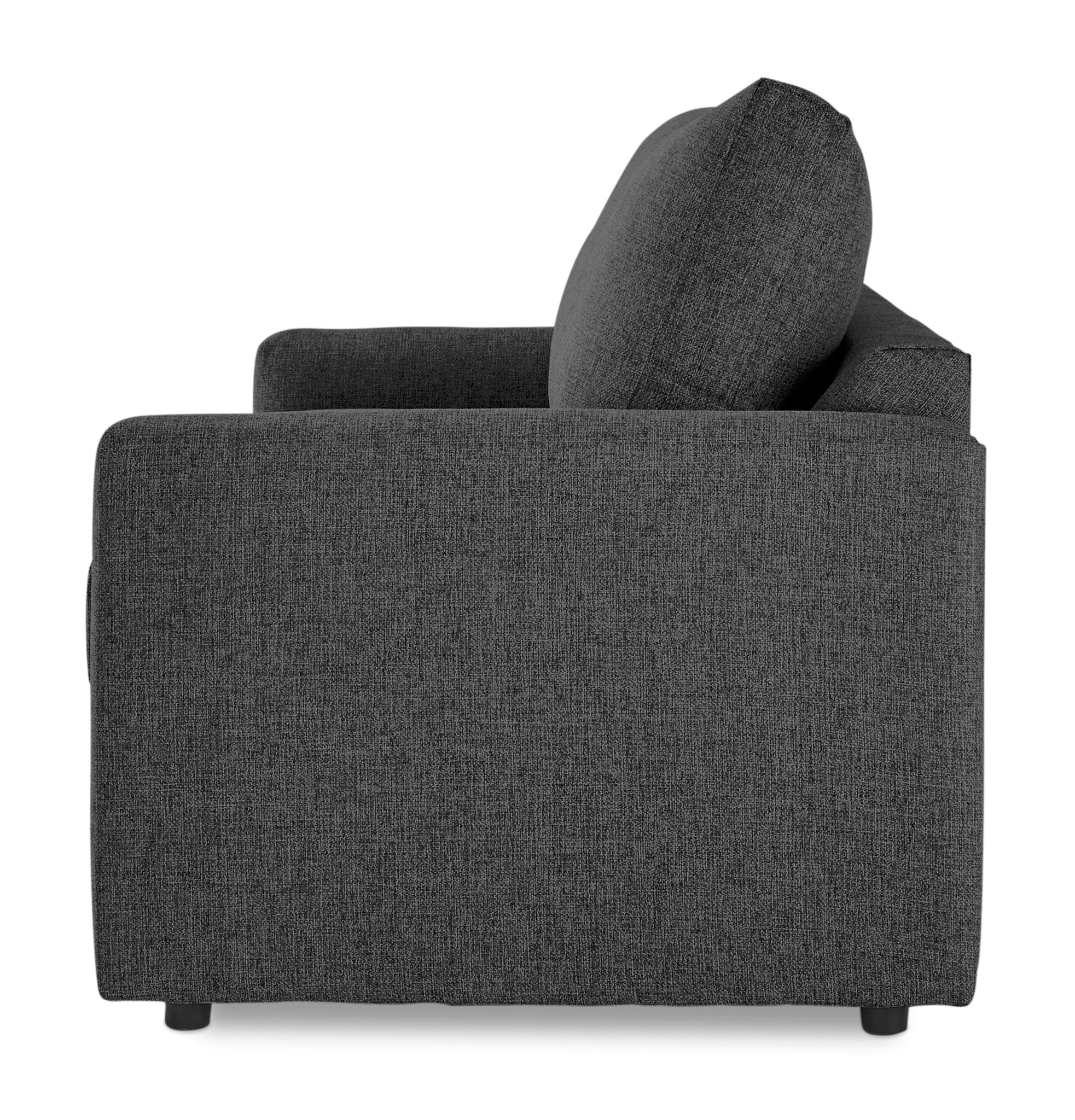Harper Queen Sofa Bed with Memory Foam Mattress - Charcoal