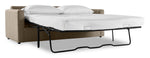 Harper Queen Sofa Bed with Memory Foam Mattress - Brown