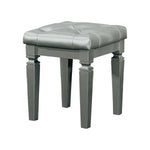 Allura Vanity Stool - Silver