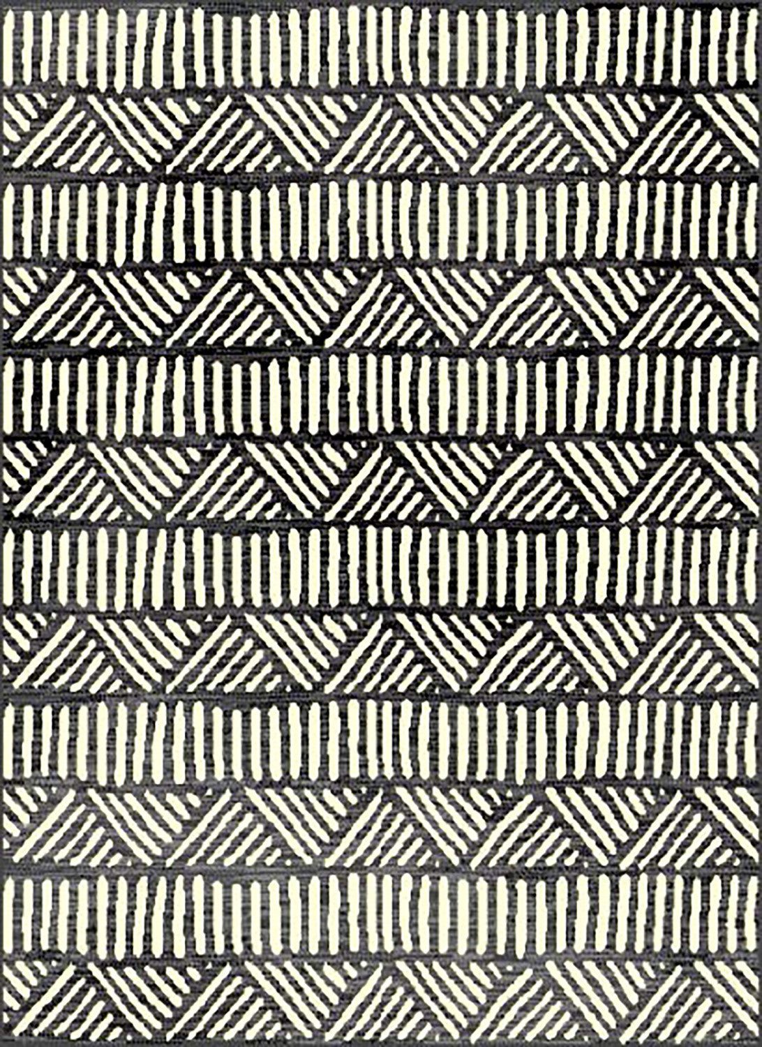 Fiona Tribal Area Rug - 5' X 7' - Grey/White